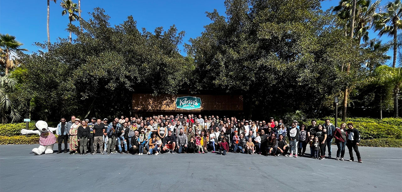 Storyland Studios team photo at Knott's Berry Farm
