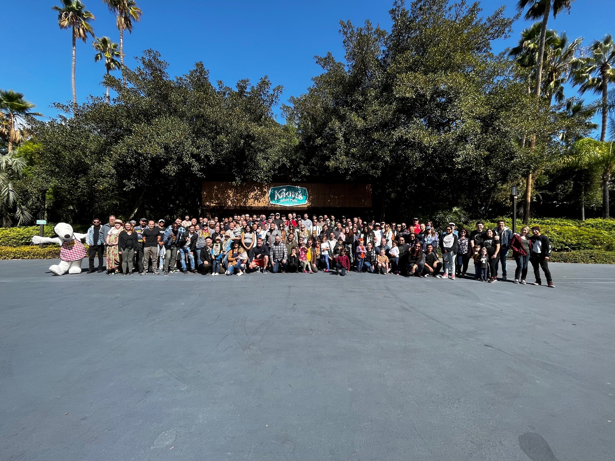 Storyland Studios team photo in front of Disneyland's Sleeping Beauty Castle